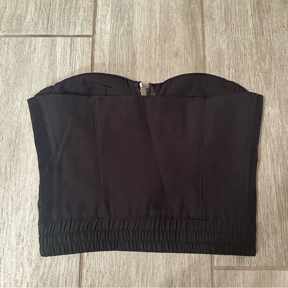 RtA Vicki Corset Bustier Zipper Detail Black top - Picture 3 of 7